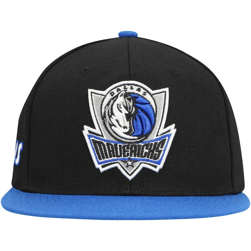 Dallas Mavericks Side Core 2.0 Snapback Hat sale - Black/Royal | Mitchell & Ness online