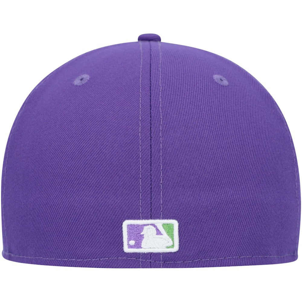 Cincinnati Reds Lime Side Patch 59FIFTY Fitted Hat - Purple | New Era