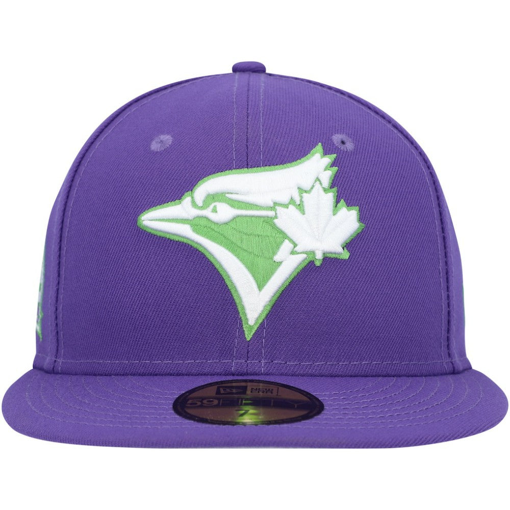 Toronto Blue Jays Lime Side Patch 59FIFTY Fitted Hat - Purple | New Era