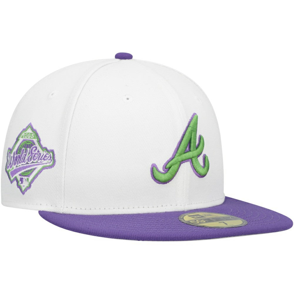 Atlanta Braves  Side Patch 59FIFTY Fitted Hat - White | New Era