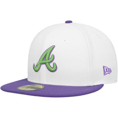 Atlanta Braves  Side Patch 59FIFTY Fitted Hat - White | New Era