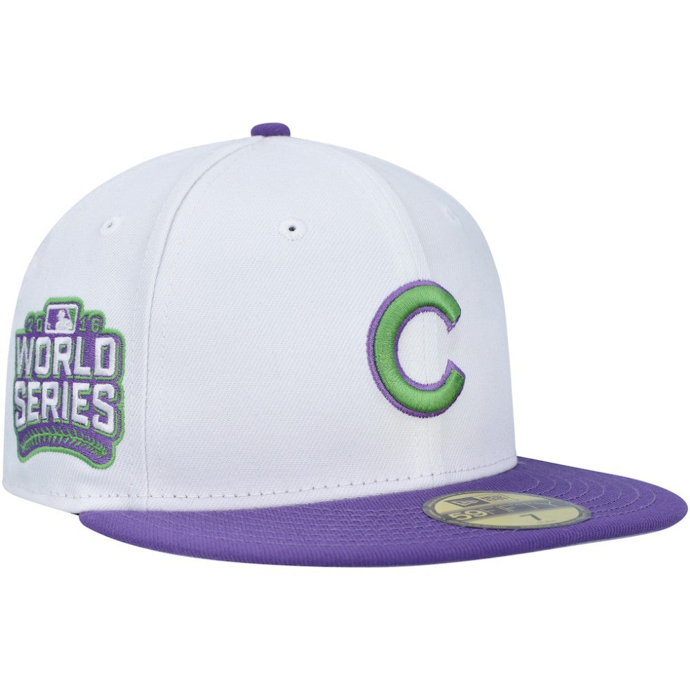 Chicago Cubs  Side Patch 59FIFTY Fitted Hat - White | New Era