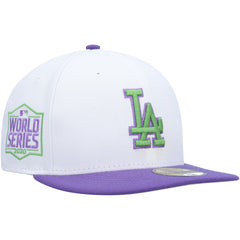 Los Angeles Dodgers 2020 World Series Side Patch 59FIFTY Fitted Hat - White | New Era
