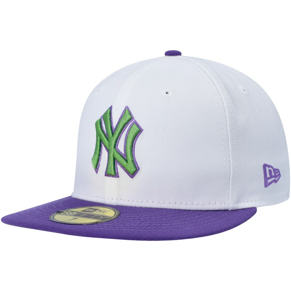 New York Yankees  Side Patch 59FIFTY Fitted Hat - White | New Era