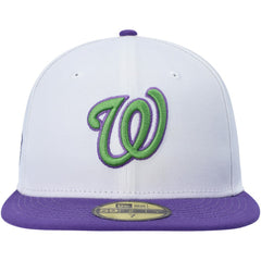 Washington Nationals  Side Patch 59FIFTY Fitted Hat - White | New Era