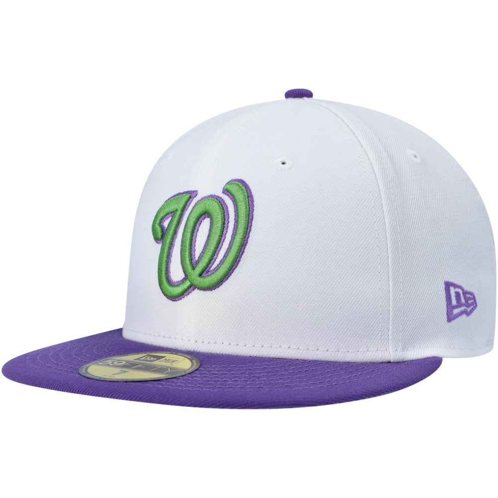 Washington Nationals  Side Patch 59FIFTY Fitted Hat - White | New Era