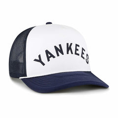 New York Yankees Foam Front Script Trucker Snapback Hat - White | 47 brand