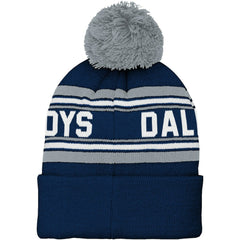 NFL Dallas Cowboys Preschool Jacquard Cuffed Knit Hat with Pom