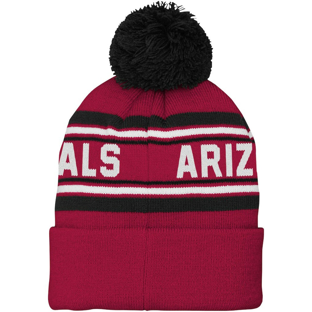 NFL Arizona Cardinals Youth Jacquard Cuffed Knit Hat with Pom