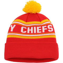 NFL Kansas City Chiefs Youth Jacquard Cuffed Knit Hat with Pom