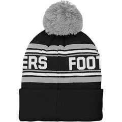 NFL Las Vegas Raiders Youth Jacquard Cuffed Knit Hat with Pom