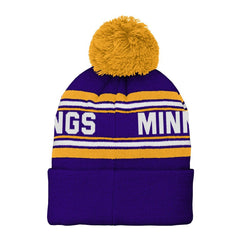 NFL Minnesota Vikings Youth Jacquard Cuffed Knit Hat with Pom