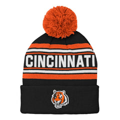 NFL Cincinnati Bengals Preschool Jacquard Cuffed Knit Hat with Pom