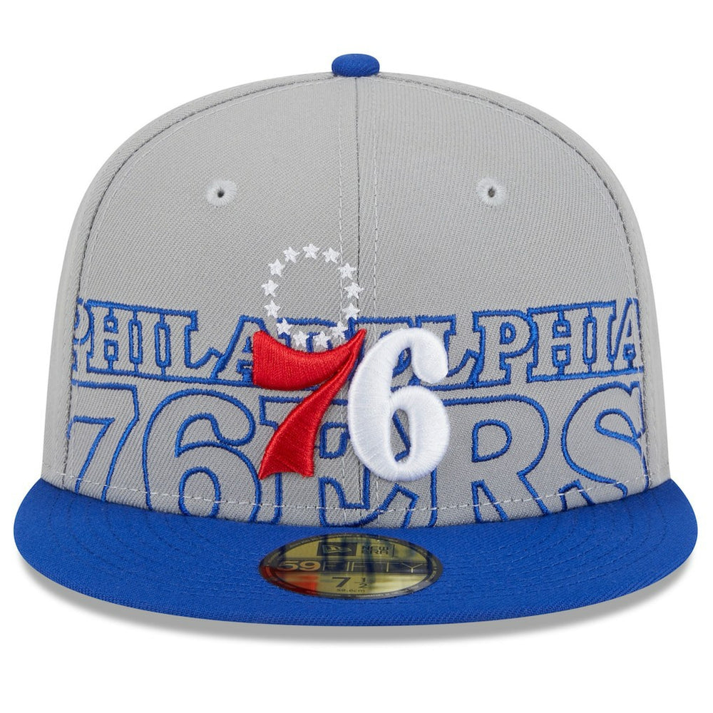 Philadelphia 76ers 2023 NBA Draft Two-Tone 59FIFTY Fitted Hat - Gray/Royal | New Era online