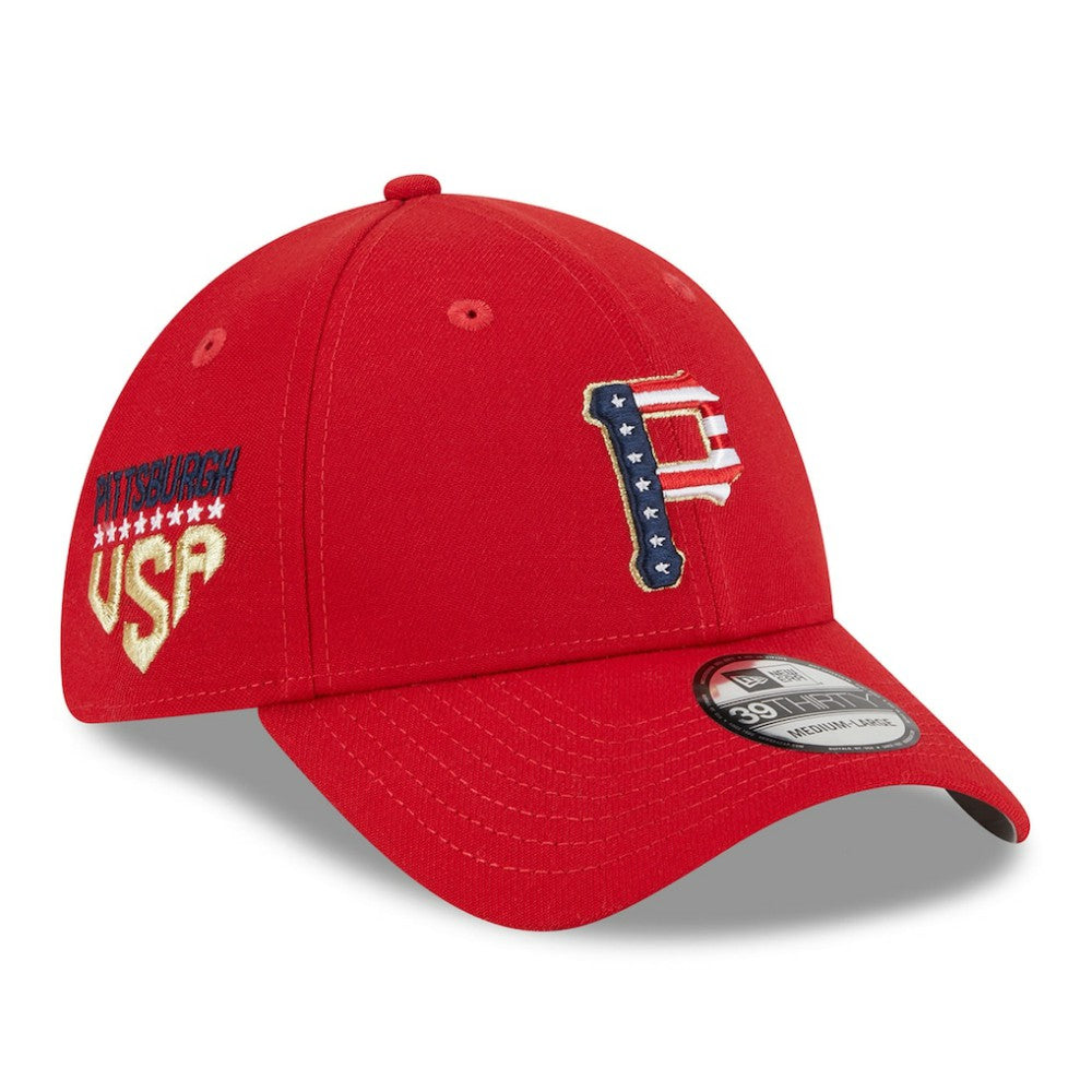 Pittsburgh Pirates 2023 Fourth of July 39THIRTY Flex Hat - Red | New Era
