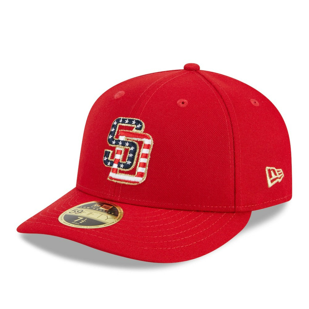 San Diego Padres 2023 Fourth of July Low Profile 59FIFTY Fitted Hat - Red | New Era