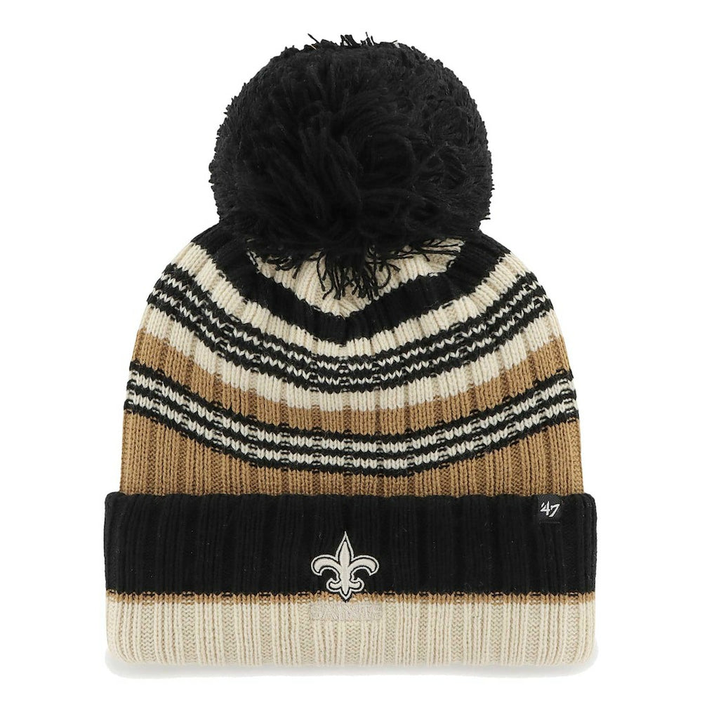 NFL New Orleans Saints '47 Women's Barista Cuffed Knit Hat with Pom