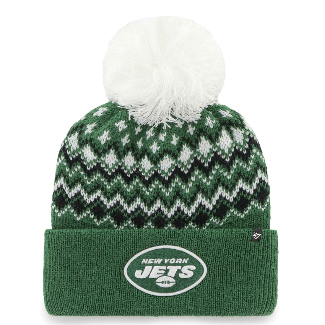 NFL New York Jets '47 Women's Elsa Cuffed Knit Hat with Pom