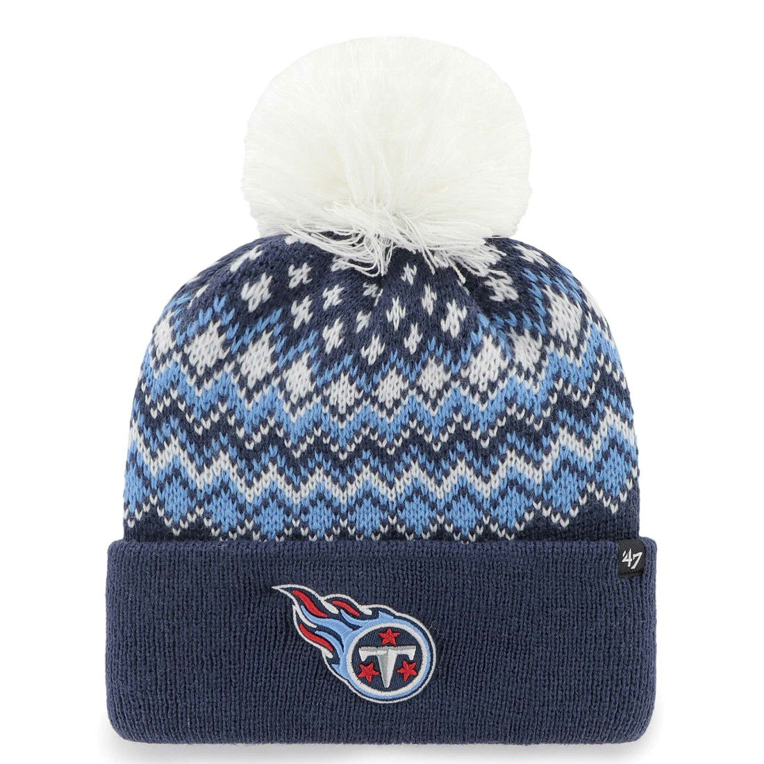 NFL Tennessee Titans '47 Women's Elsa Cuffed Knit Hat with Pom