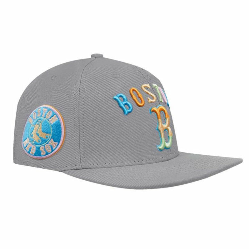 Boston Red Sox Pro Standard Washed Neon Snapback Hat - Gray