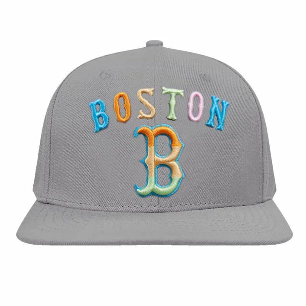 Boston Red Sox Pro Standard Washed Neon Snapback Hat - Gray