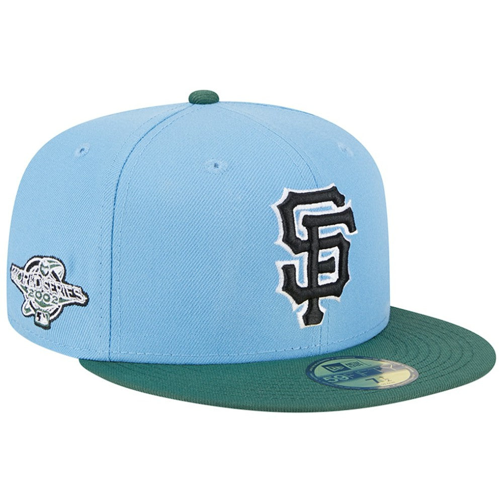 San Francisco Giants 2002 World Series 59FIFTY Fitted Hat - Sky Blue/Cilantro | New Era