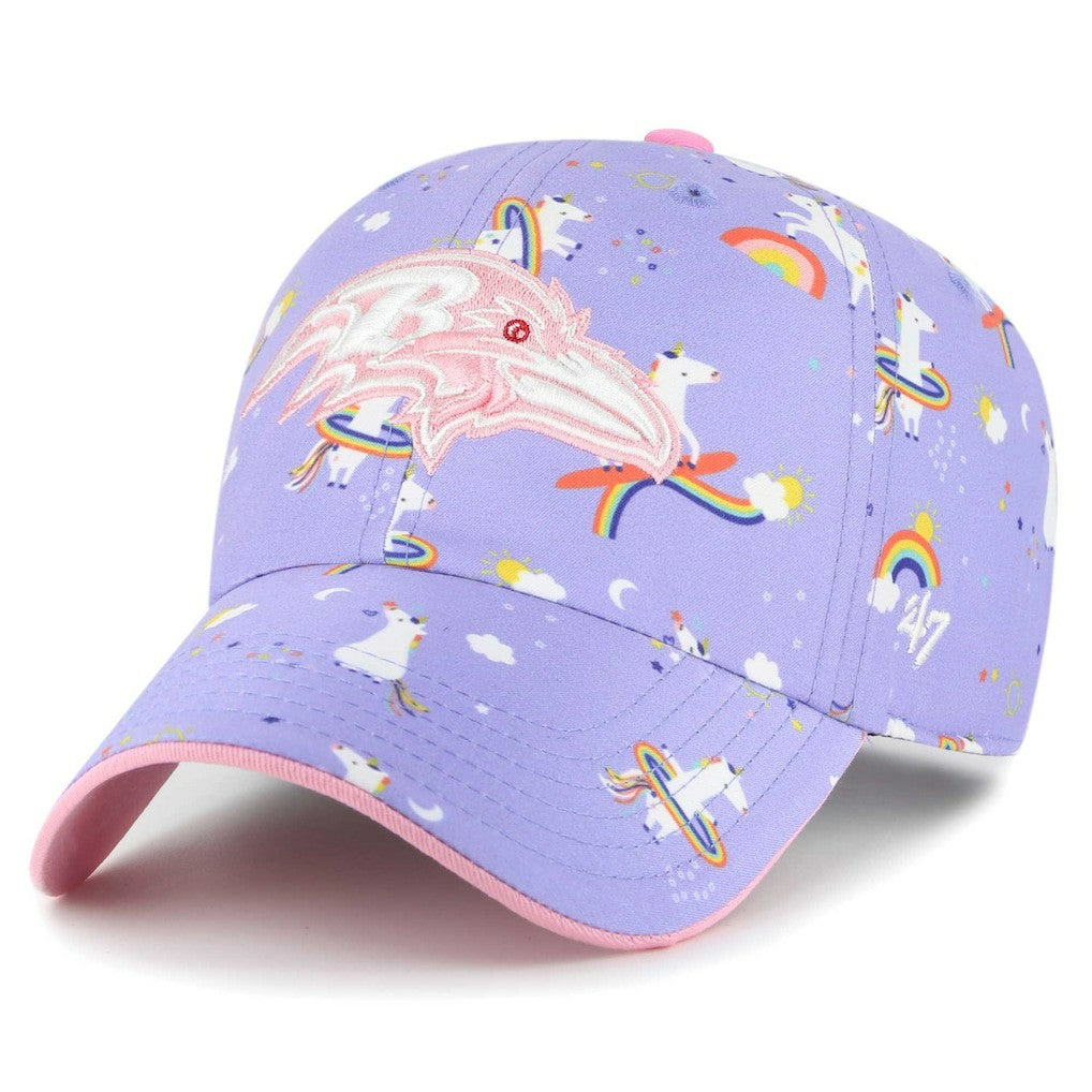 NFL Baltimore Ravens '47 Girls Preschool Unicorn Clean Up Adjustable Hat