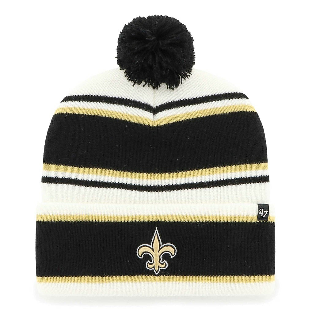 NFL New Orleans Saints '47 Youth Stripling Cuffed Knit Hat with Pom