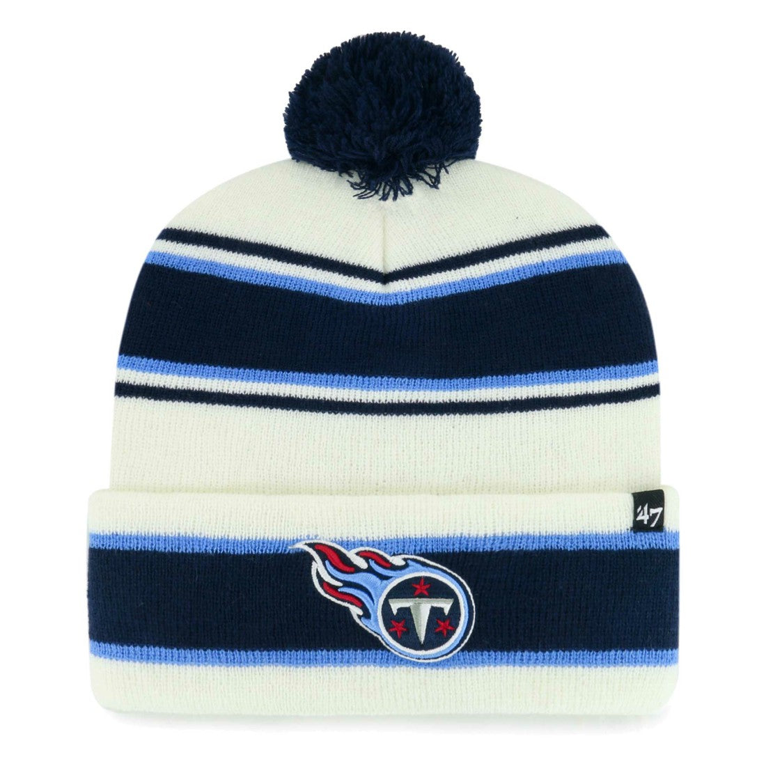 NFL Tennessee Titans '47 Youth Stripling Cuffed Knit Hat with Pom