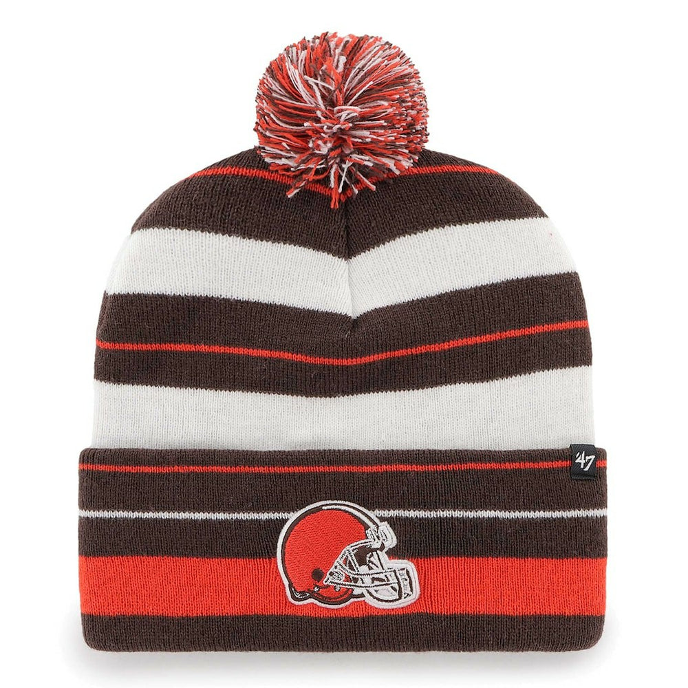 NFL Cleveland Browns '47 Powerline Cuffed Knit Hat with Pom