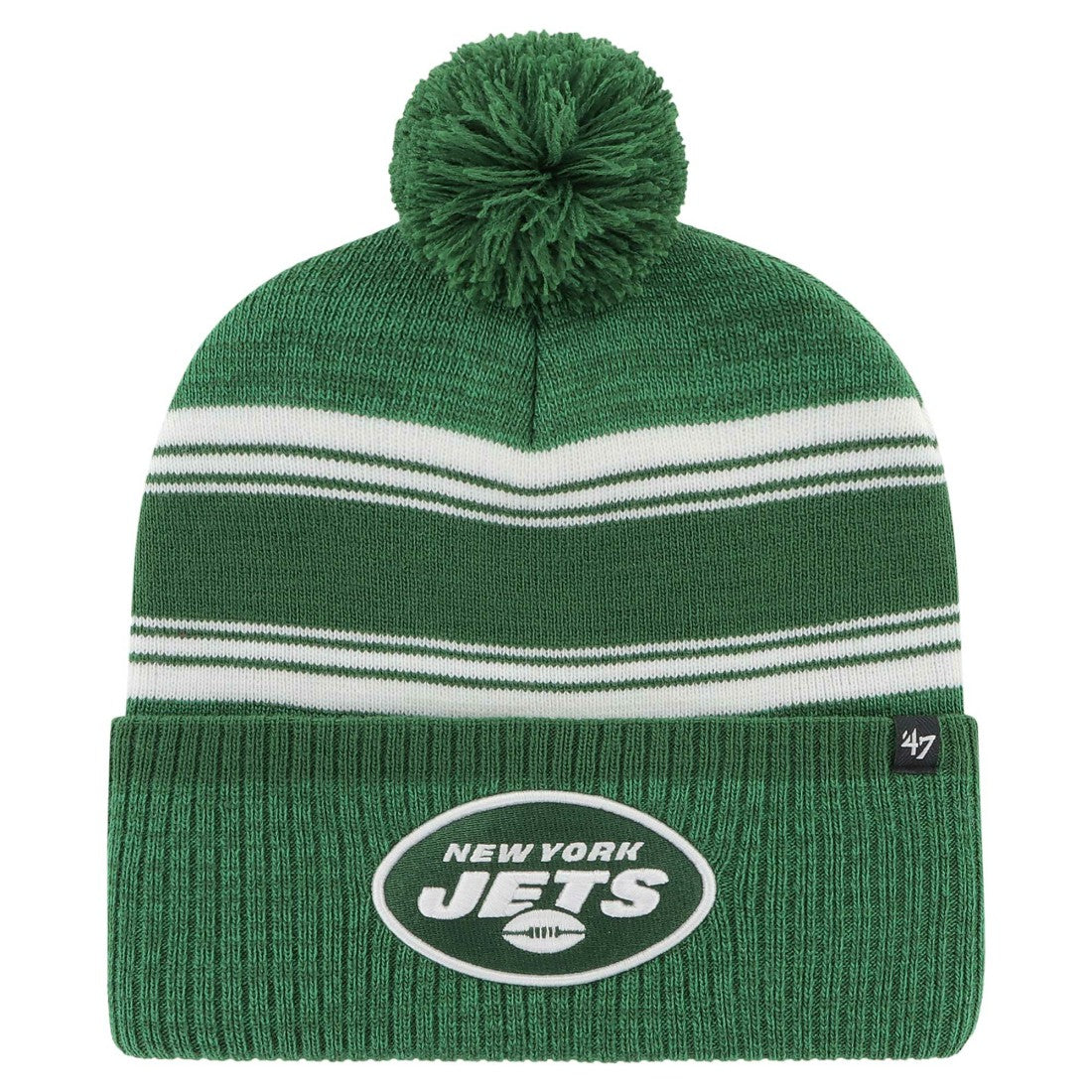 NFL New York Jets '47 Fadeout Cuffed Knit Hat with Pom