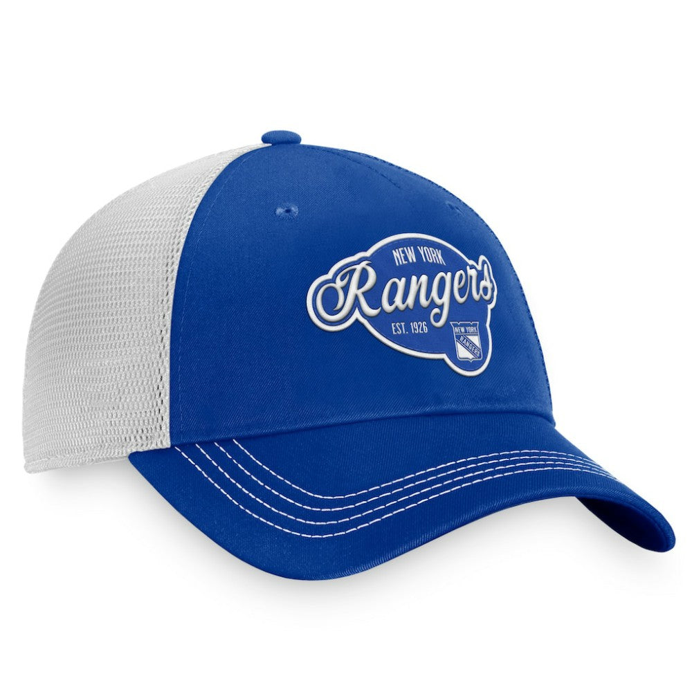 New York Rangers Fanatics Women's Fundamental Trucker Adjustable Hat