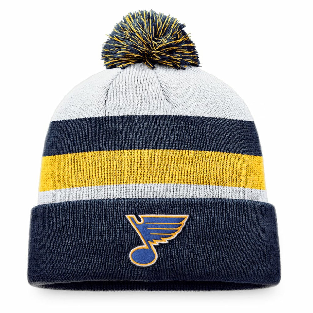St. Louis Blues Fanatics Fundamental Cuffed Knit Hat with Pom