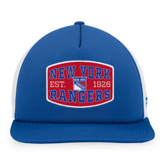 New York Rangers Fanatics Foam Front Patch Trucker Snapback Hat