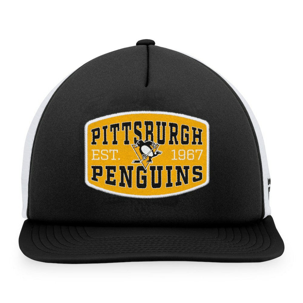 Pittsburgh Penguins Fanatics Foam Front Patch Trucker Snapback Hat