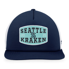 Seattle Kraken Fanatics Foam Front Patch Trucker Snapback Hat