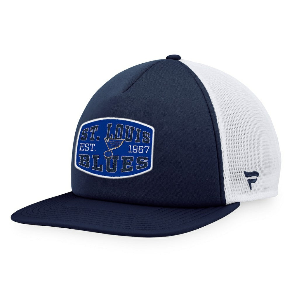 St. Louis Blues Fanatics Foam Front Patch Trucker Snapback Hat
