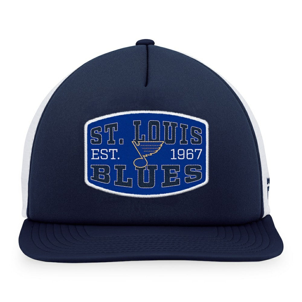 St. Louis Blues Fanatics Foam Front Patch Trucker Snapback Hat