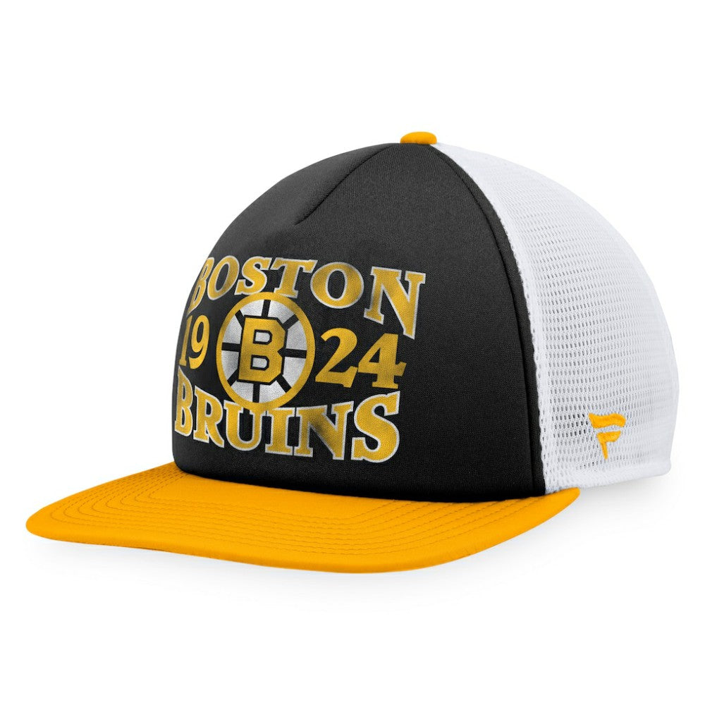 Boston Bruins Fanatics Heritage Vintage Foam Front Trucker Snapback Hat