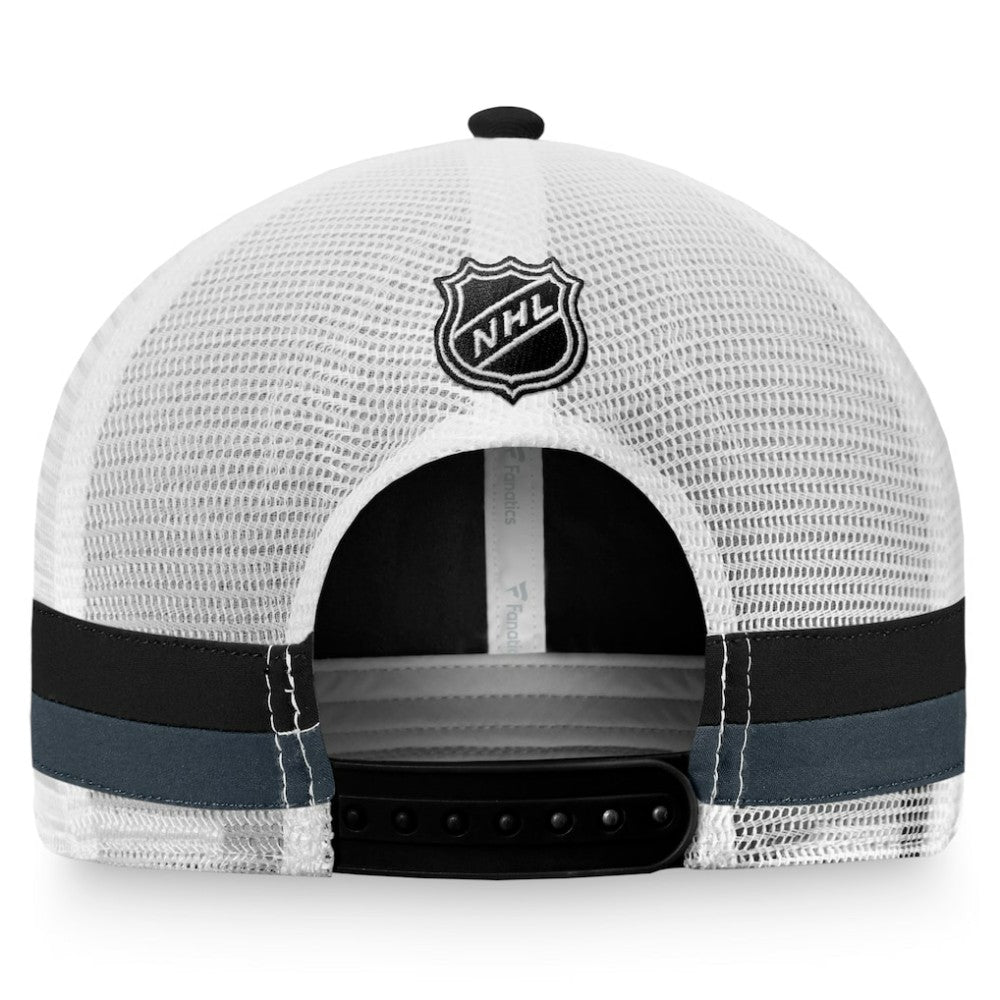 Vegas Golden Knights Fanatics Fundamental Striped Trucker Adjustable Hat