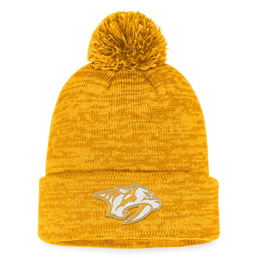 Nashville Predators Fanatics Fundamental Cuffed Knit Hat with Pom