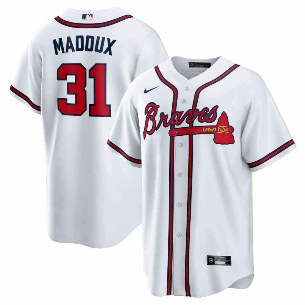Greg Maddux Atlanta Braves Home Retired Player Replica Jersey - White | Nike