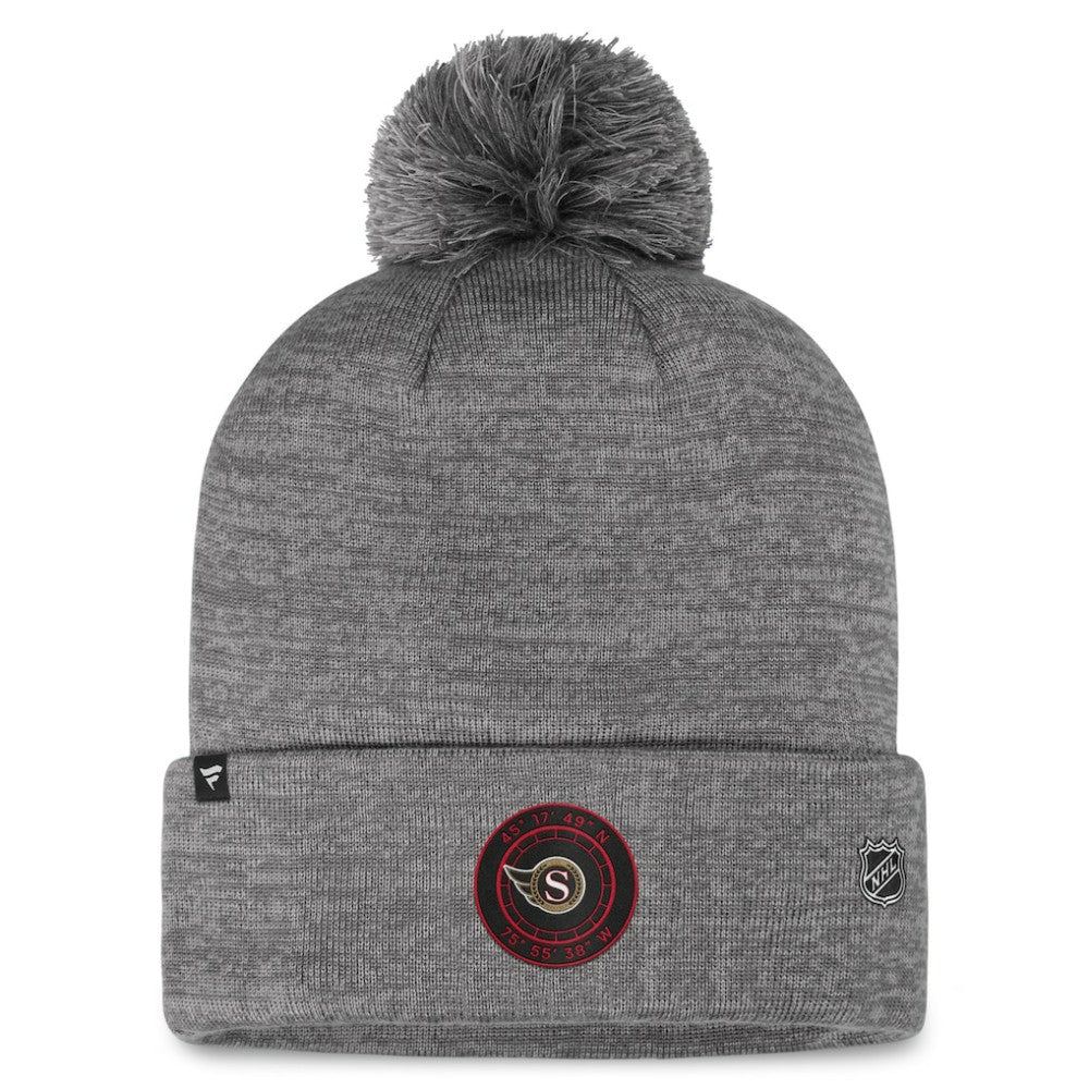 Ottawa Senators Fanatics Authentic Pro Home Ice Cuffed Knit Hat with Pom