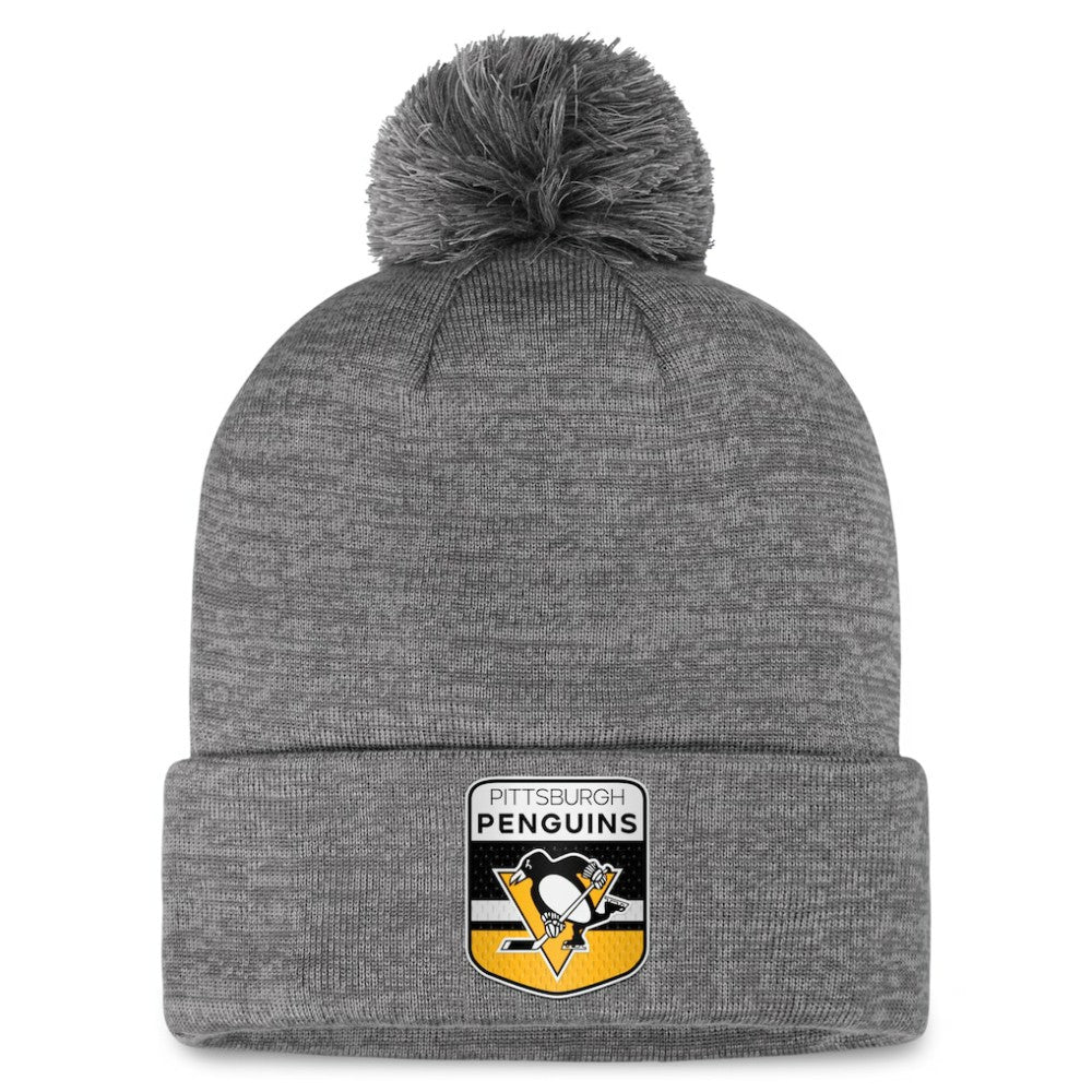 Pittsburgh Penguins Fanatics Authentic Pro Home Ice Cuffed Knit Hat with Pom