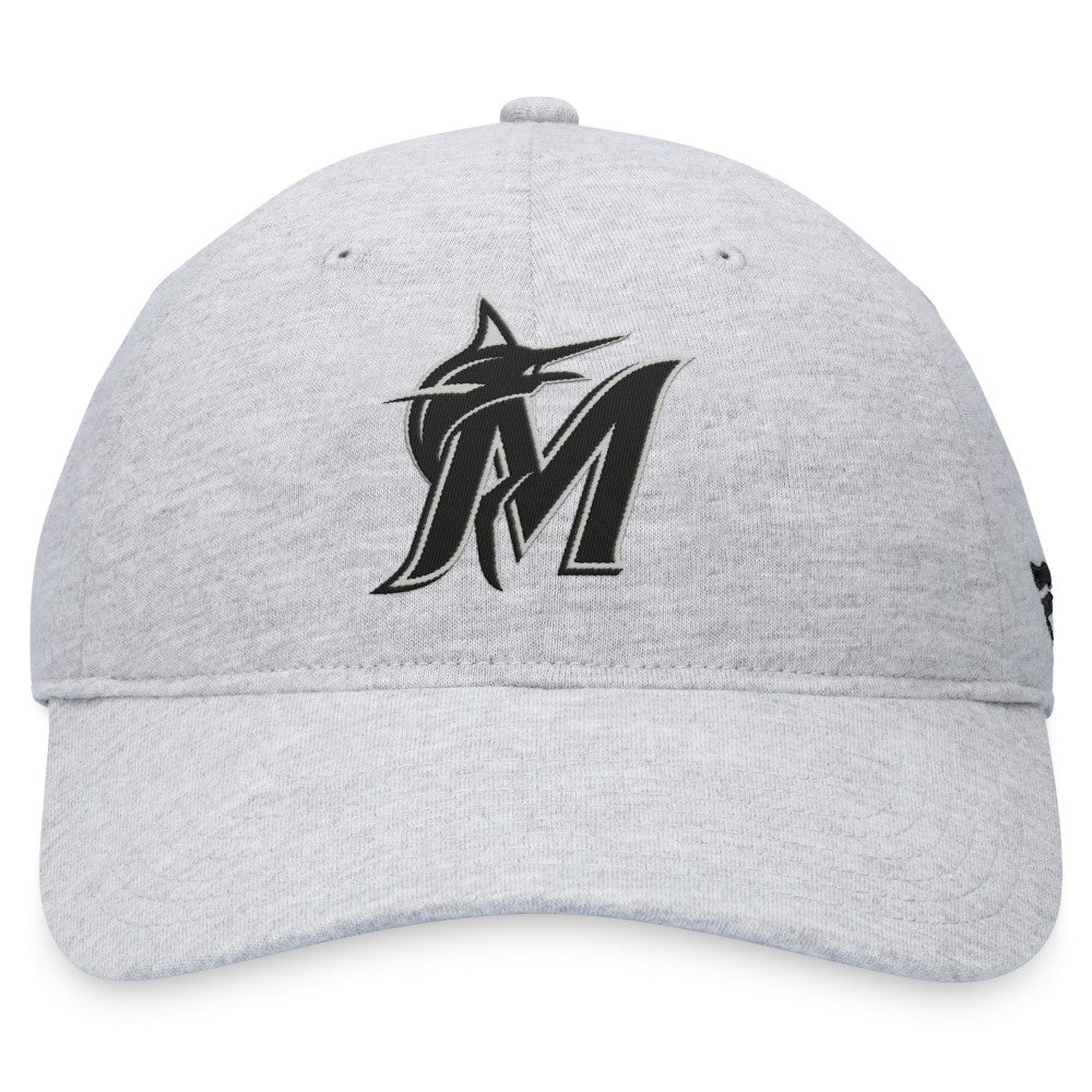 Miami Marlins Logo Adjustable Hat - Gray