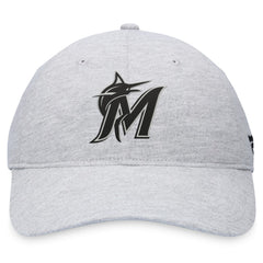 Miami Marlins Logo Adjustable Hat - Gray