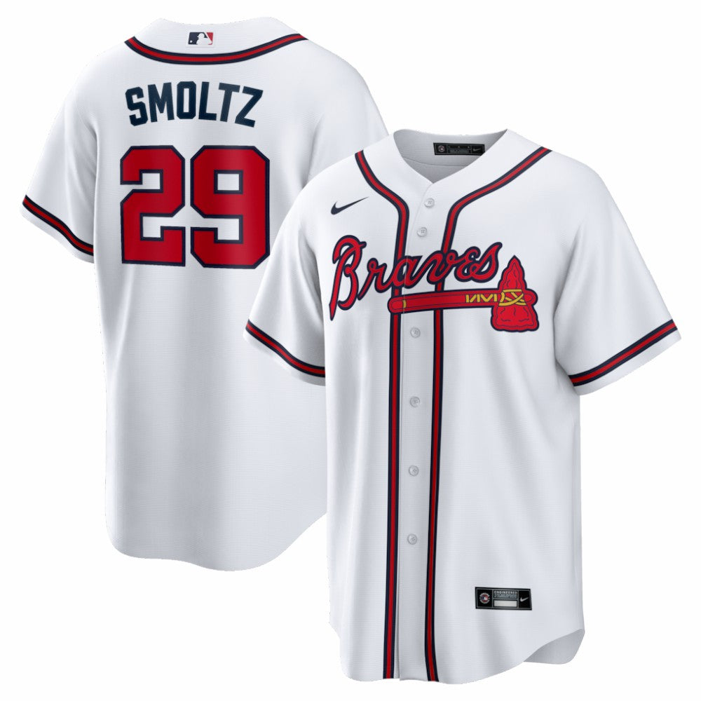 John Smoltz Atlanta Braves Home Retired Player Replica Jersey - White | Nike