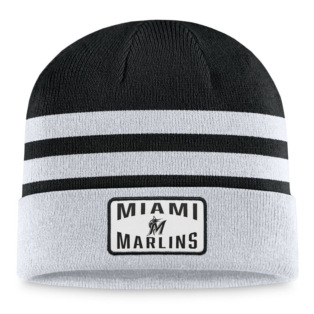 Miami Marlins Cuffed Knit Hat - Gray
