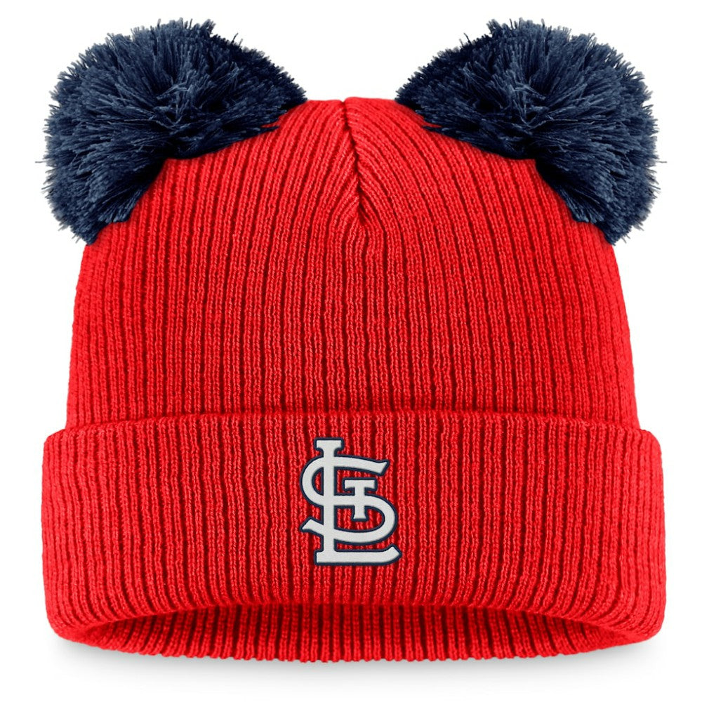 St. Louis Cardinals Women's Double Pom Cuffed Knit Hat - Red/Navy