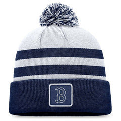 Boston Red Sox Cuffed Knit Hat with Pom - Gray